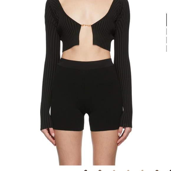 Jacquemus Sweaters - Jacquemus Black Ribbed Cardigan